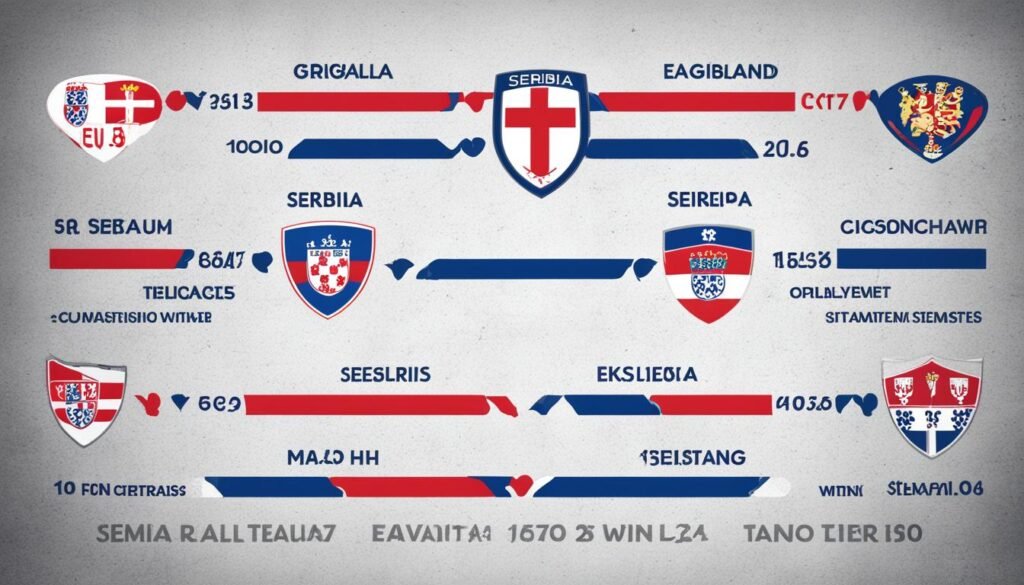 serbia vs england football rivalry stats